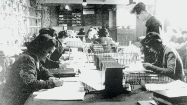 A codebreaking team at Bletchley Park in 1943.
