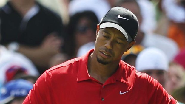 Tiger Woods struggled on his return from a knee injury.