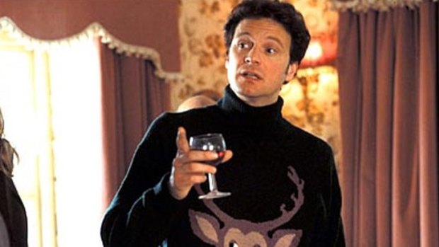 Christmas and fashion don't mix ... Mr Darcy's reindeer jumper.