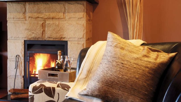 Five-star: The fireside is a comfy focus of a Spicers room.