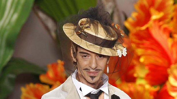 Suspended ... Galliano’s future at Dior is now in doubt.