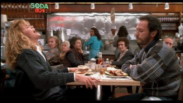 That scene: Meg Ryan "faking it" with Billy Crystal in <i>When Harry Met Sally</i>.