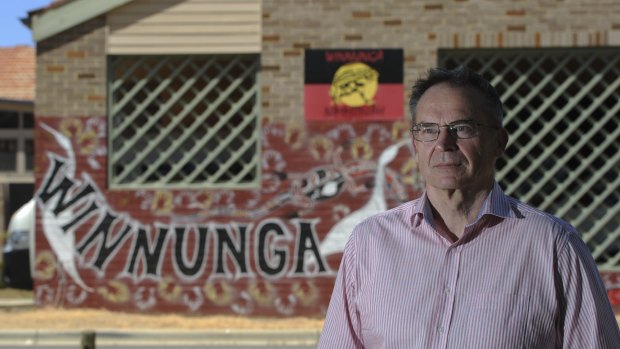 Jon Stanhope at the Winnunga Nimmityjah Aboriginal Health Service in Narrabundah. 