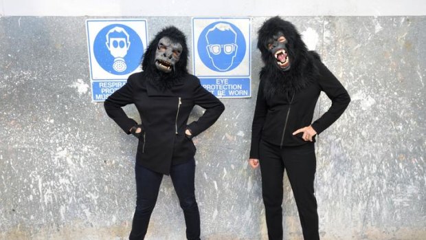 Founding members of  art activist group Guerrilla Girls, Kathe Kollwitz and Frida Kahlo, at the Victorian College of the Arts.