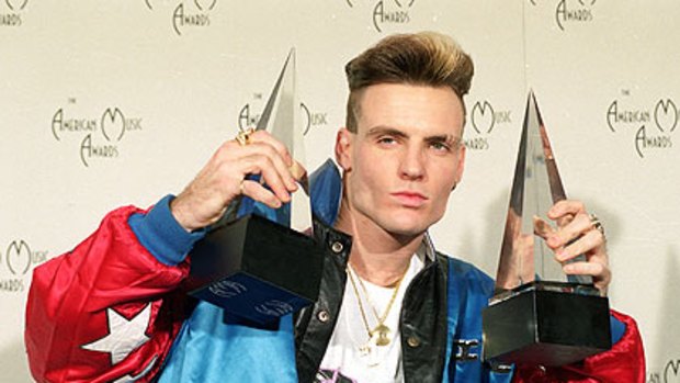 Vanilla Ice at the height of his music career.