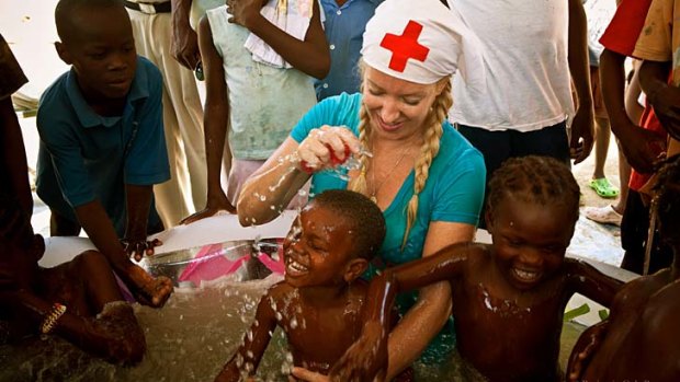 Australia's second saint: Alison Thompson lives and works for months at a time volunteering at disaster zones around the world.