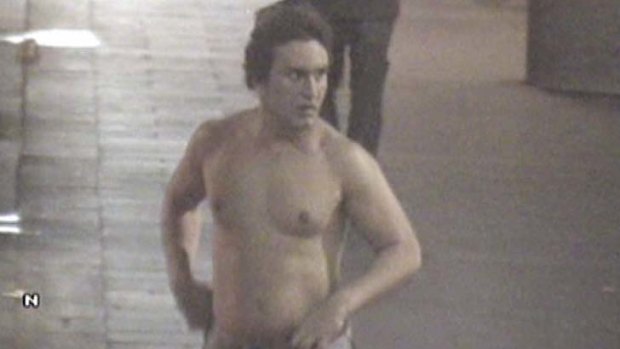 A still taken from security cameras shows Roberto Laudisio Curti shortly before his death.