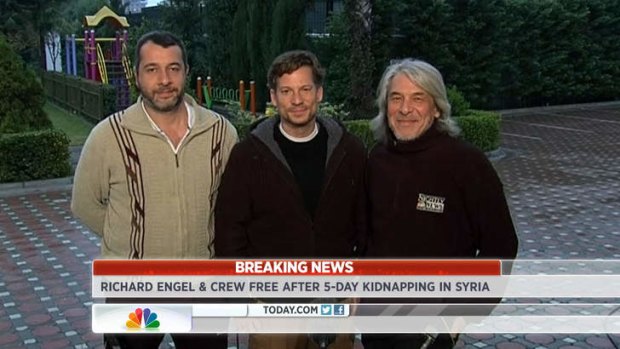 Free ... Richard Engel, centre.