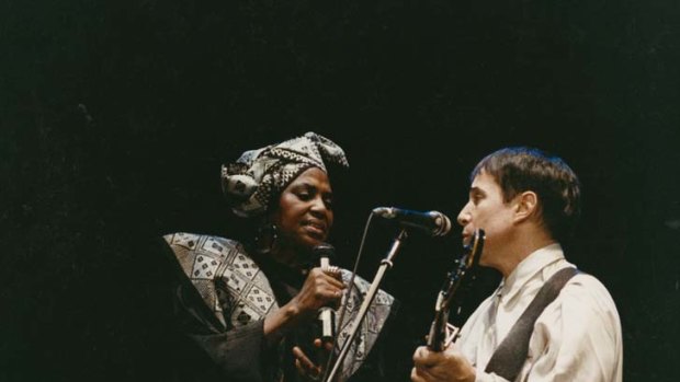 Miriam Makeba and Paul Simon.