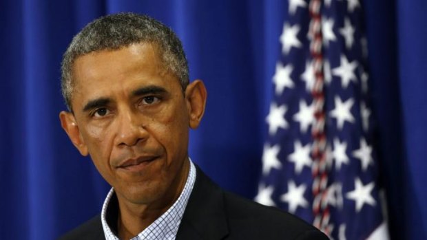 US President Barack Obama speaks about the shooting in Ferguson, Missouri.