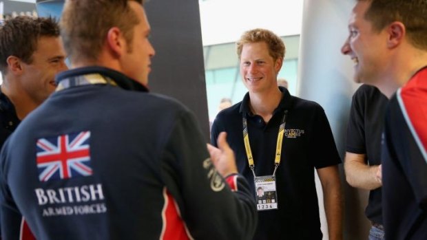 Prince Harry with the British swimming team at the Invictus Games. The prince said he hope the games would continue to be held in the United Kingdom, hopefully next in Glasgow.