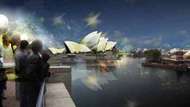 An artist's impression of the replica Opera House outside Paris