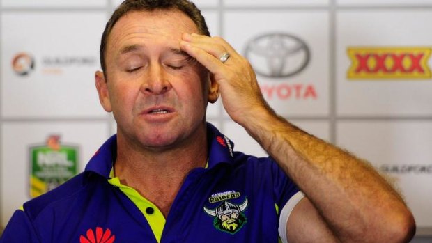 Raiders coach Ricky Stuart effectively conceded his squad was not strong enough to compete with the NRL’s best.