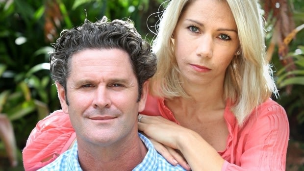 Battle continues: Chris Cairns has returned home to his wife Mel and their children, after being cleared of perjury in a lengthy trial in the UK.