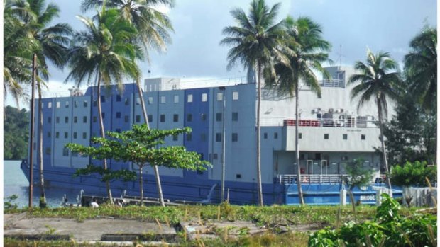 The floating hotel off Manus Island.