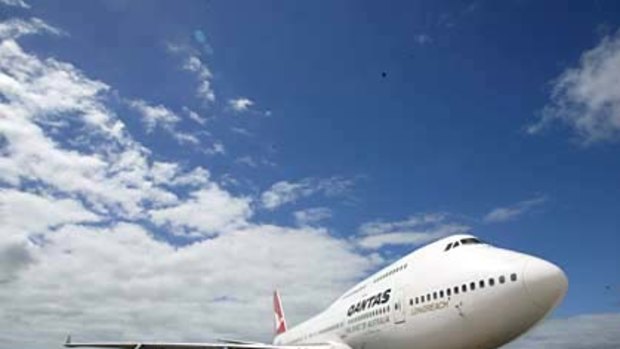 From today, Qantas will fly internationally configured Boeing 747 jumbo jets on the Sydney-Perth route.