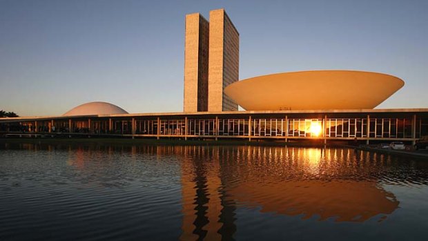 Modernist flare: Brazil's National Congress, designed by Brazilian architect Oscar Niemeyer.