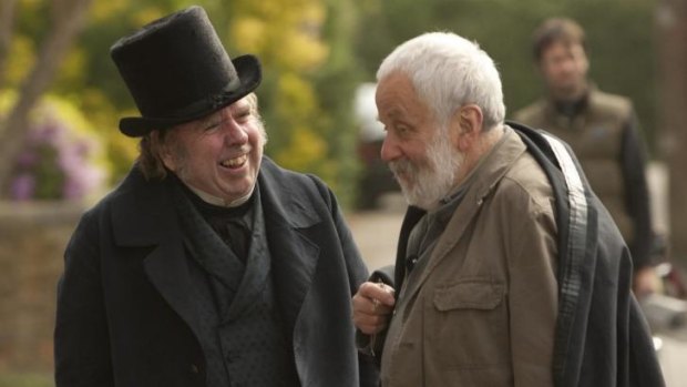 Mr Turner: Timothy Spall, left, and director Mike Leigh on the set.