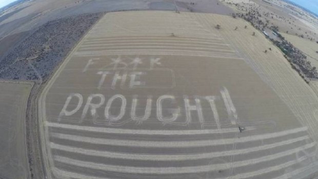 One farmer's reaction after drought ruined his crop.