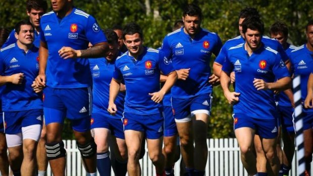 Not to be underestimated: (Clockwise from main) The French team trains in Brisbane.