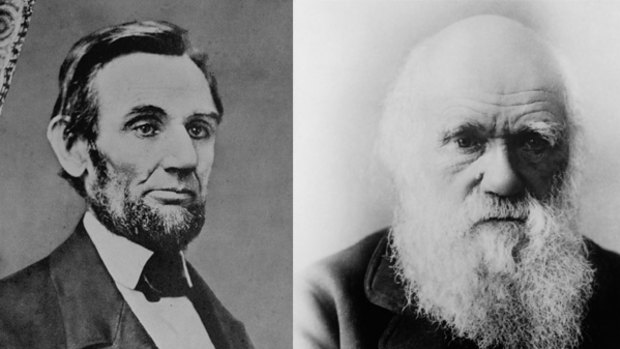 Abraham Lincoln and Charles Darwin.