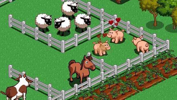 A screengrab from the Farmville game.