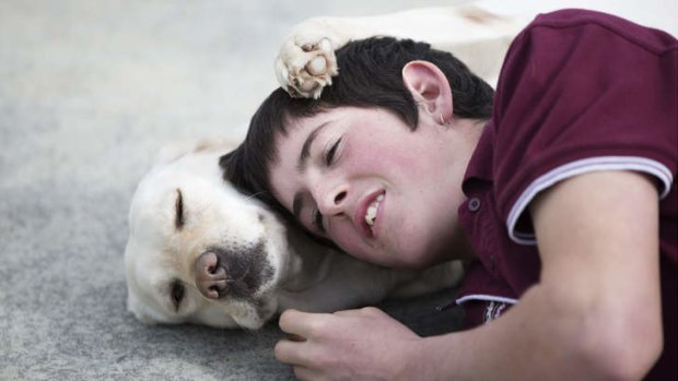 Jayk Hansford with his special friend.