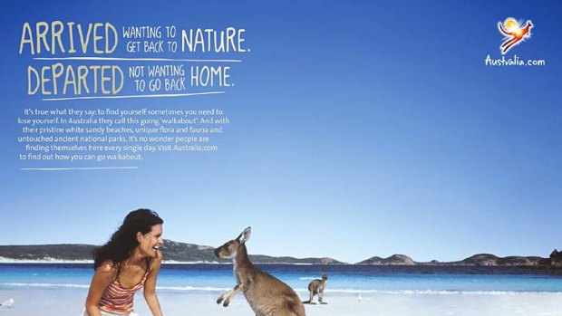 An ad from Tourism Australia's latest campaign.