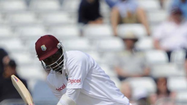 Easy does it: Marlon Samuels playing for the West Indies.