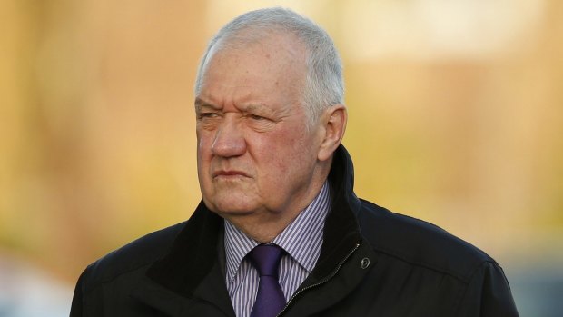 Former Chief Superintendent of South Yorkshire Police David Duckenfield arrives on Wednesday for the inquest into the 1989 Hillsborough disaster.