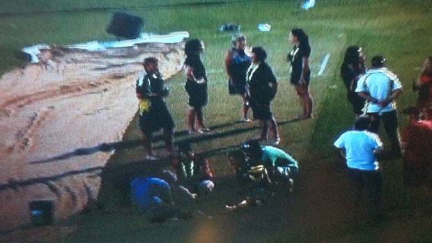 Footage of people apparently drinking, lying and walking on the WACA Test pitch was shown on Indian TV.
