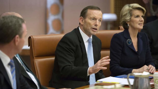Integrating aid and foreign affairs: Prime Minister Tony Abbott and Foreign Affairs Minister Julie Bishop.