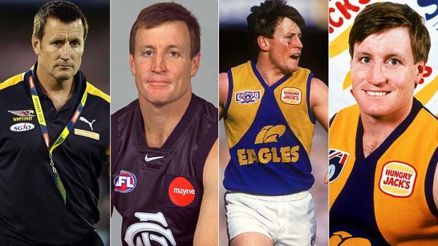 Four degrees of John Worsfold - West Coast coach, Carlton assistant coach, wounded Eagles warrior and fresh-faced young captain.