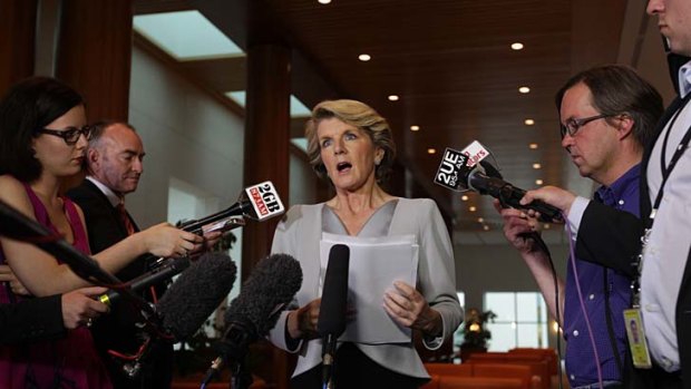 Downgraded her allegation ... Julie Bishop.