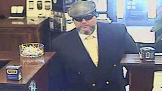Accused: bank cameras allegedly show Corey Donaldson during a robbery at the US Bank in Jackson Hole on New Year's Eve.