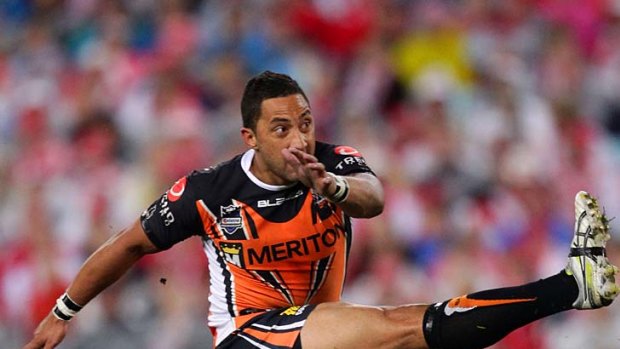 Marked man: The Warriors will target Wests Tigers playmaker Benji Marshall.