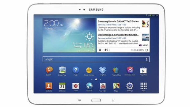The 10-inch model of Samsung's new Galaxy Tab 3.