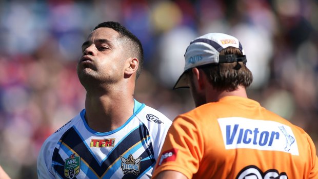 Hayne pain: Jarryd Hayne suffered a syndesmosis injury in round two.