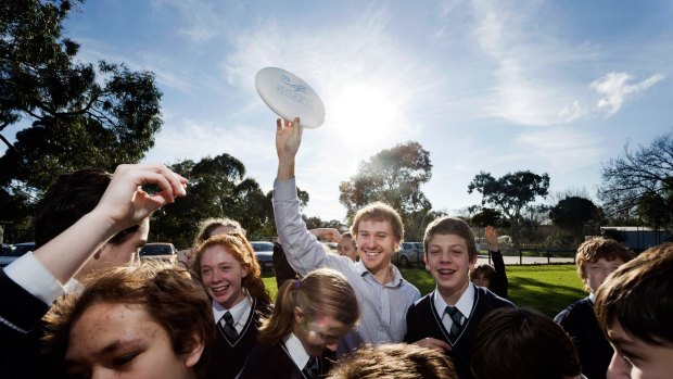 Elwood College maths and science teacher Sebastian Barr has represented Australia in Ultimate Frisbee and brings his passion for the sport to the classroom. 