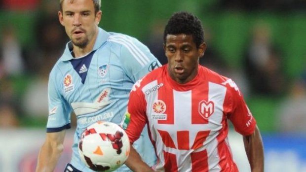 Colour clash: Melbourne Heart's new owners have applied to change the club's colours to Manchester City's sky blue, a direct clash with Sydney FC.