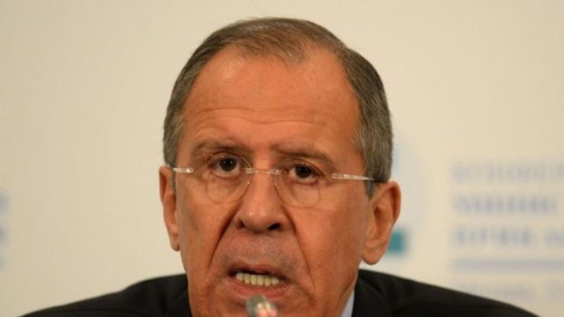 Strong language: Russian Foreign Minister Sergei Lavrov.