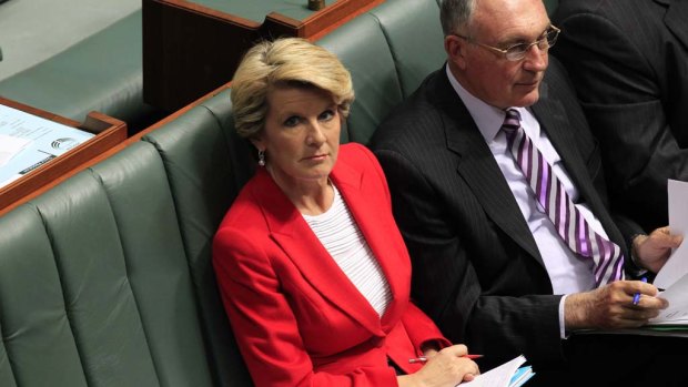 Julie Bishop deploys the death stare at question time.