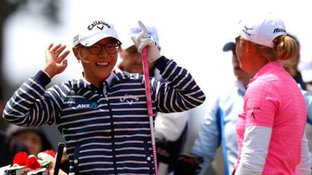 Lydia Ko trails Stacy Lewis by a stroke.