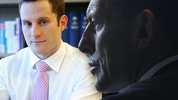 Liberal MP Alex Hawke and Tony Abbott.