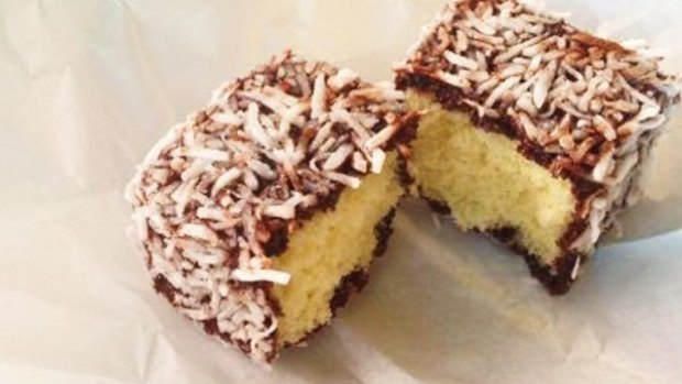 Sweet fare: Lamingtons on the menu at the Bronzed Aussie cafe in LA.