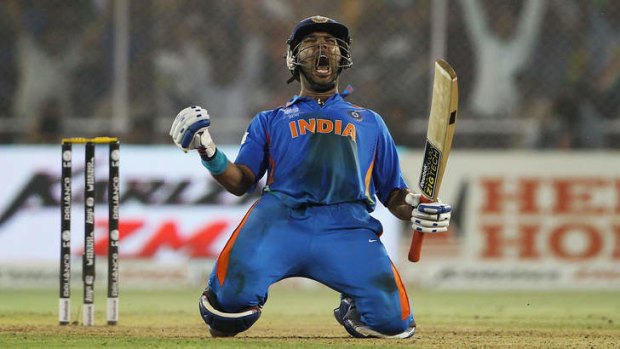 Yuvraj Singh during the 2011 World Cup. He has made a triumphant return from cancer treatment.