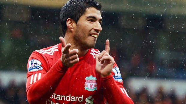 Luis Suarez's hat-trick included a candidate for goal of the season..