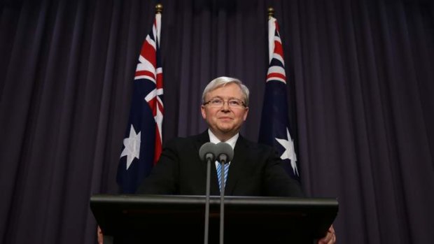 Prime Minister Kevin Rudd at his first press conference since resuming the prime ministership. He has announced an extension to the sign-up date for the school funding reforms.