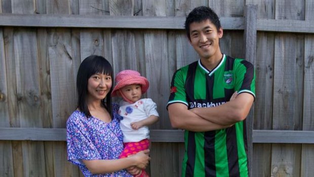Chinese-born Ming Liu, with his wife Jing and baby Anabelle, has noted cultural misunderstandings but not discrimination.