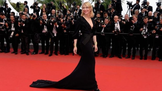 Cate Blanchett attends the <i>Sicario</i> premiere at the Cannes Film Festival, where high heels have been compulsory for many years.